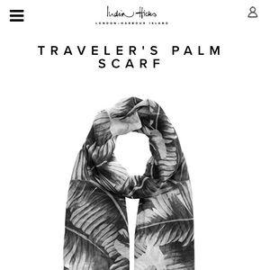 India Hicks Palm Scarf-never been worn